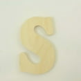 thumbnail image 1 of Package of 1, 16 Inch X 1" Thickness Baltic Birch Wood Letter "S" in The Goudy Heavy Font | Thick | Upper Case for Art & Craft Project, Made in USA, 1 of 1