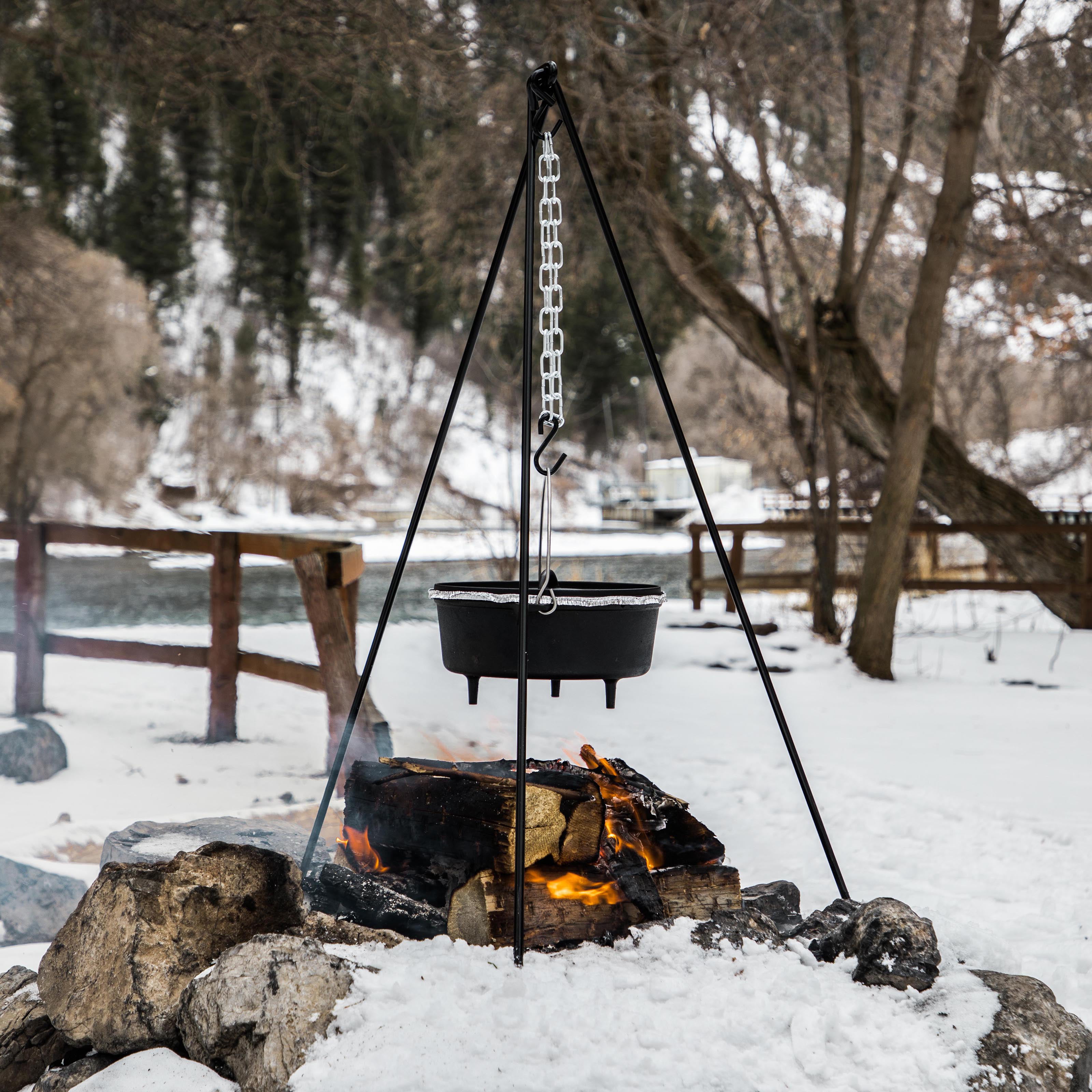 Perfect Home 25 l Stew Pot Cauldron & Campfire Tripod Stand Outdoor Kitchen Kit 