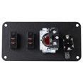 thumbnail image 4 of Panel de interruptor de encendido de palanca de 4 grupos de 12V, botón de arranque del motor para coche de carreras, 4 of 10
