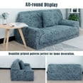 thumbnail image 3 of PiccoCasa 3 Seater Sofa Slipcover Ink Painting Printed Couch Cover, 69"-86", Slateblue, 3 of 6