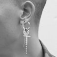 thumbnail image 3 of Pendiente largo jinwen Hipoalergénico Piercing Stud Dangle para diario Geométrico, 3 of 6