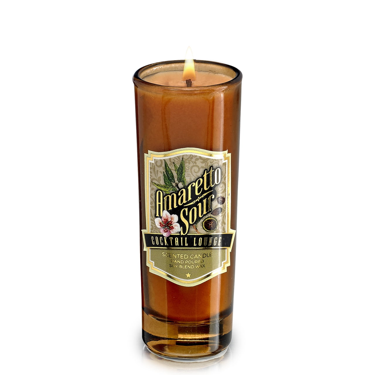 Set of 2 Amaretto Sour Cocktail Shot Glass Candle 4"