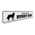 thumbnail image 3 of Husky Dad Novelty Sign, Metal Wall Decor - 4x18 inches, 3 of 4