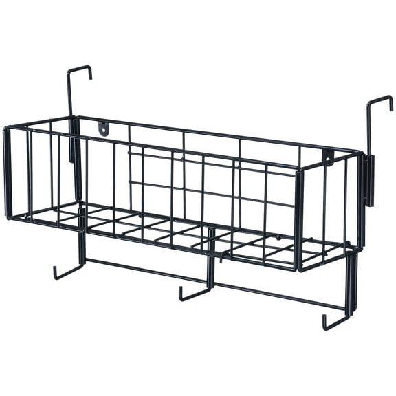 Tough-1 Hanging Bridle Rack with Basket