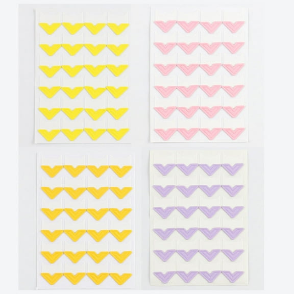 MLINS 8Pcs Self adhesive Photo Mounting Corners Picture Stickers DIY Album Accessories (Assorted Color)