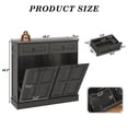 thumbnail image 3 of Blotout Double Tilt Trash Cabinet with 2 Hidden Drawers,Kitchen Hidden Trash Can with Flip Cover,Suitable for Kitchen,House,Apartment,Dormitory,Laundry Room, 3 of 7