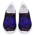 thumbnail image 1 of Chaussures en Maille à Imprimé Dégradé Rose Rouge pour Femmes, Espadrilles Antidérapantes, Résistantes à la Saleté, Bout Rond Classique, Chaussures de Course, 1 of 5