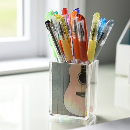 Acrylic Photo Holders - Polaroid Clear Acrylic Photo Frame & Pen/Pencil/Paper Holder For Zink 2x3 Photo Paper (Snap, Zip, Z2300)