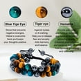 thumbnail image 5 of XonyiCos Triple Protection Bracelet, Tiger Eye Beads Hematite and Black Obsidian Natural Stone Bracelets, 5 of 6