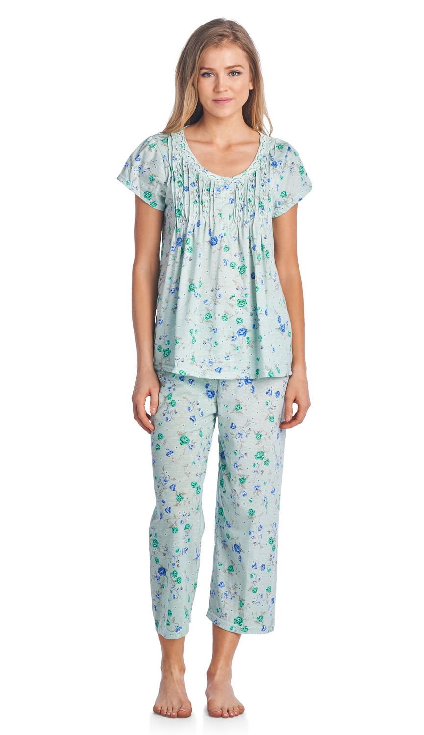 3 4 sleeve capri pajamas