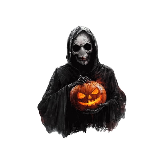 Halloween Window Decorations, 12 X 9.5 Inch Spooky Reaper Pumpkin Halloween Window Decals, Gothic Halloween Decor for Home, Single Piece Halloween for Halloween Party