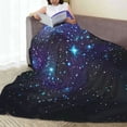 thumbnail image 5 of Galaxy Stars flannel Throw Blanket Soft Lightweight Warm Cozy Plush Blanket for Couch Bed Sofa 60"X50", 5 of 6
