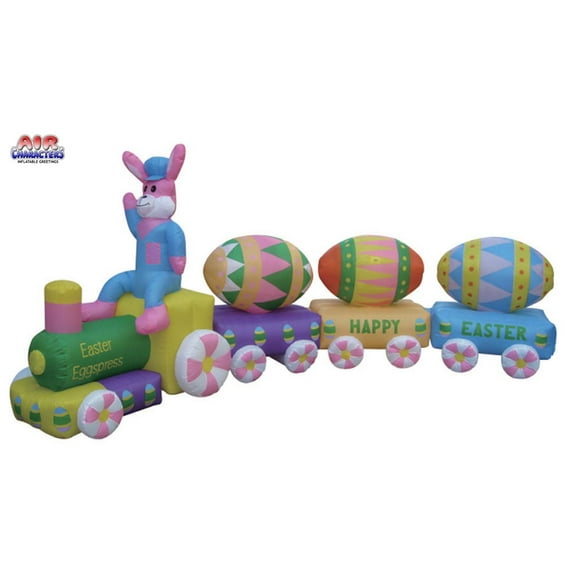14' Air Blown Inflatable Easter Bunny Eggspress Train