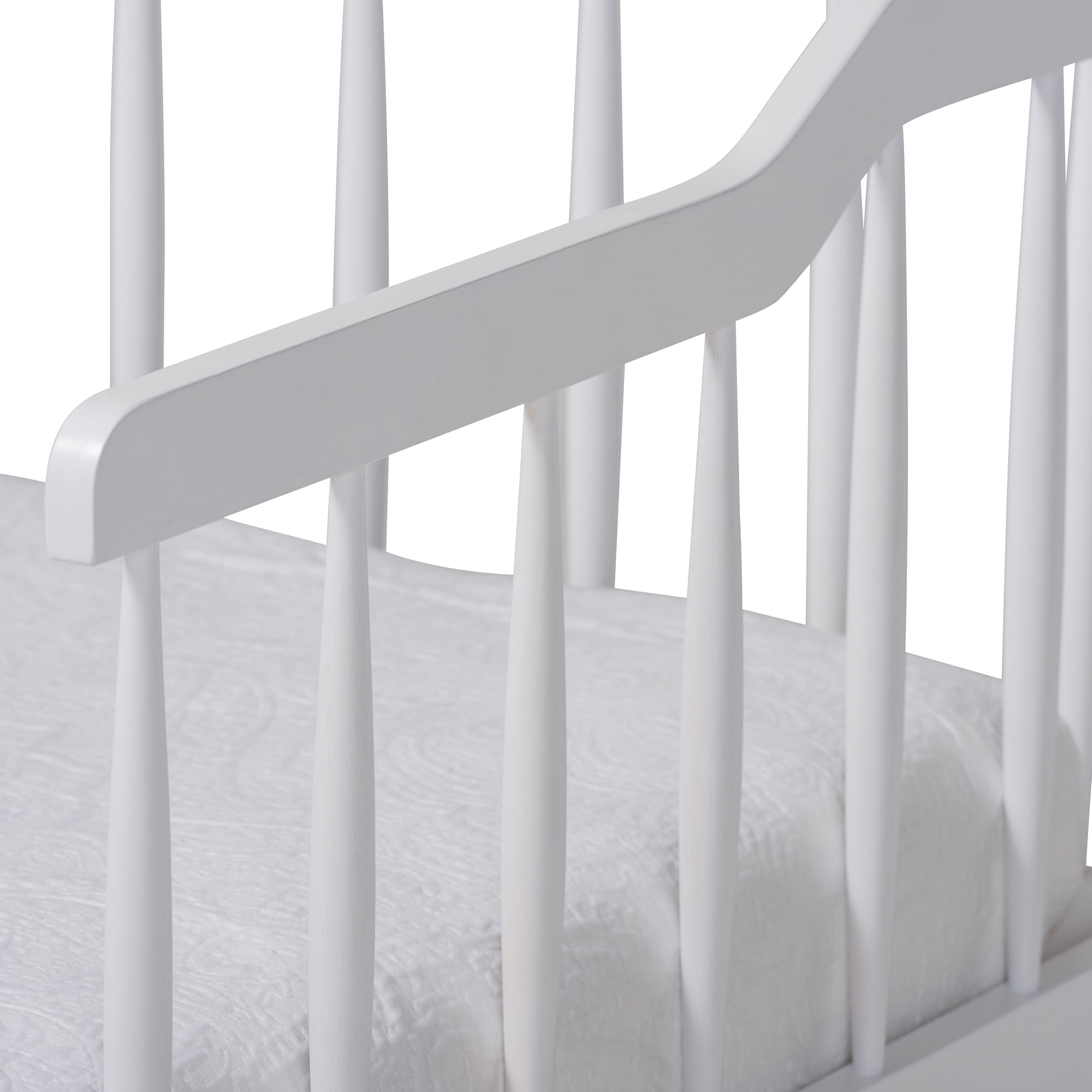 Baxton Studio Muriel Modern and Transitional White Finished Wood Expandable Twin Size to King Size Spindle Daybed