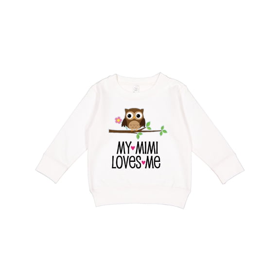 Inktastic My Mimi Loves Me Girls Owl Toddler Sweatshirt