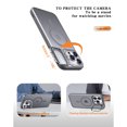 thumbnail image 3 of Allytechgroup Case for iPhone 16 Plus Case, with Camera Lens Kickstand [Compatible with Magsafe] Magnetic Stand Shockproof Soft TPU Back Protective Military Grade Drop Protection Phone Cover, Grey, 3 of 6