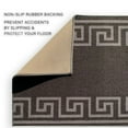 thumbnail image 4 of Runner Rug for Hallway Greek Key Design Drak Gray Gray Color 26 Inch or 31 Inch Wide by Your Length Choice Slip Resistant Rubber Backing Stain Resistant Pile Stair Runner, 4 of 6