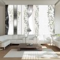 thumbnail image 1 of Tiptophomedecor Floral Wallpaper Wall Mural - Parade Of Orchids In Shades Of Gray, 1 of 3