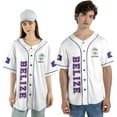 thumbnail image 4 of Personalized Belize Baseball Jersey Shirt, Belizean Flag Jersey, Belizean Pride Jersey for Men and Women (XL), 4 of 8