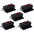 thumbnail image 1 of Pestillo de perno de puerta con resorte, pestillo de barril deslizante de plástico ABS negro con botón de interruptor para puerta, gabinete, accesorios de hardware para muebles, 1 of 5