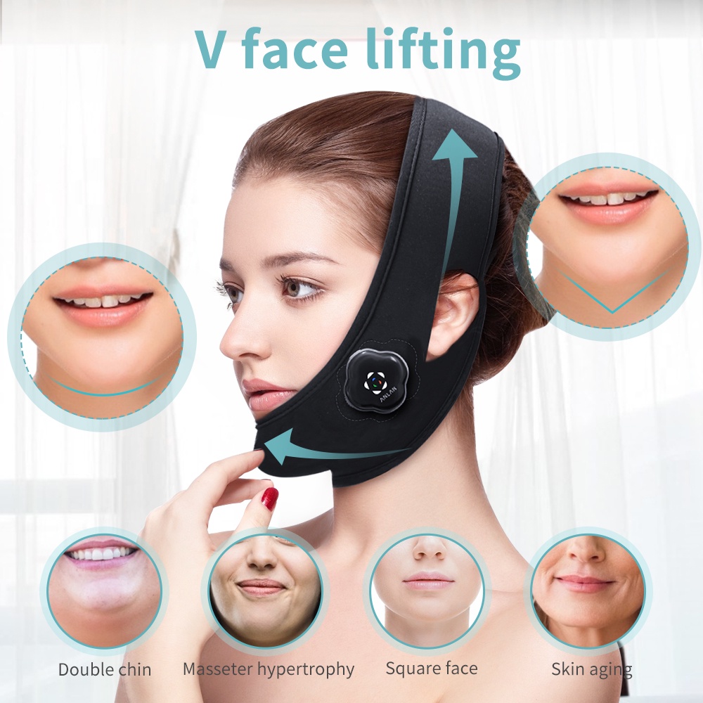 ANLAN EMS Elastic Face Slimming Bandage EMS Facial Lifting V Line Face  Shaper Double Chin Cheek Lift Up Belt FaceSlimming Device | Walmart Canada
