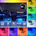 thumbnail image 5 of Luces interiores del coche con aplicación inteligente BT Control 4 tiras de luces RGB Mult Abanopi Luces interiores del coche, 5 of 5