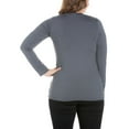 thumbnail image 2 of 24seven Comfort Apparel Plus Size Solid Long Sleeve Scoop Neck Womens Tee, 2 of 4
