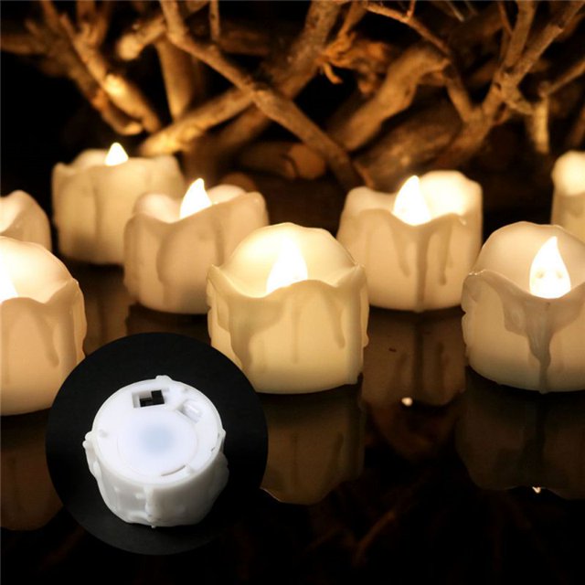 Final Clearance! 12 Packs Battery Tea Lights Bulk Flameless Flickering