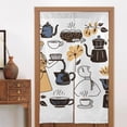 thumbnail image 5 of Noren Japanese Style Doorway Curtain Printed Door Tapestry Room Divider Curtains, 34" Width x 56" Long, Drip Coffee Maker Pattern, 5 of 5