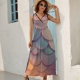 thumbnail image 2 of Mermaid Fish Scales Art Sleeveless Dress Women's Summer Suit Dresses for Women 2025 Luxury Party Dress, 2 of 6