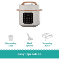 thumbnail image 6 of The Pioneer Woman Linen Speckle 6-Quart Pressure Cooker with Touch Control Display, 6 of 9