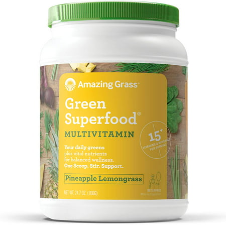 UPC 829835001217 product image for Amazing Grass Multivitamin Green Superfood Powder, Flavor: Pineapple Lemongrass, | upcitemdb.com