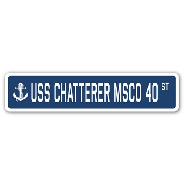 SignMission SSN-Chatterer Msco 40 4 x 18 in. A-16 Street Sign - USS Chatterer MSCO 40