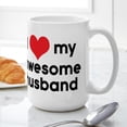 thumbnail image 6 of CafePress - I Heart My Awesome Husban - 15 oz Ceramic Large White Nolvety Mug, 6 of 6
