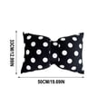 thumbnail image 2 of Velvet Bow Lumbar Throw Pillow 50x33cm – Polka Dot Decorative Cushion for Couch, Bed or Sofa, Soft Rectangular Pillow for Living Room and Nursery Decor, 2 of 6