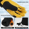 thumbnail image 2 of OZERO Winter Warm Gloves, Thermal Snow Mittens for Men Women, Skiing Snowmobiling Snow Shoveling, 2 of 6