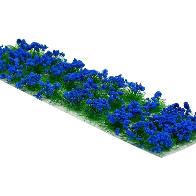 Milaget Flower Cluster Grass Tufts Static Scenery Model Miniature Landscape Bushy Tufts Blue