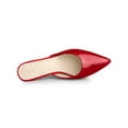 thumbnail image 5 of BLISSFUL STEP Women's Pointed Toe Stiletto Heels Slide Mules Red 6, 5 of 8