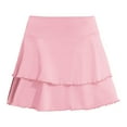 thumbnail image 6 of Bmisegm Women's Double Layered Pleats Tennis Skirts for Women High Waisted Skirt with Shorts Pockets Workout Athletic Skort for Summer Casual Sports Skirts Womens Shorts Light Pink XL, 6 of 6