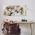 thumbnail image 2 of Traditional Peony Blossoms Arrangement Botanical & Floral Graphic Art Gallery Wrapped Canvas Print Wall Art, Set of 2, 2 of 7