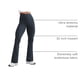 thumbnail image 4 of Pantalones CRZ YOGA Butterluxe de tiro alto acampanados 81 cm Azul marino XL, 4 of 6