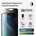 thumbnail image 4 of ZAGG InvisibleShield – Apple iPhone 17 & iPhone 16 Pro Glass Shield Privacy Screen Protector, PerfectFit™ Installation, 3x Stronger Glass, Impact & Scratch Protection, 4 of 13