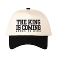 thumbnail image 1 of THE KING IS COMING JESUS IS KING  Letter Embroidered Color Block Trucker Hat Unisex Adjustable Cotton Breathable Fashion Cap for Travel Daily Wear, 1 of 8