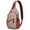 Beige Christmas Character, variant on Sling Backpack,Beige Christmas Character Pattern Sling Bag with Water Bottle Holder,Waterproof Sling Bag for Men/Women with Headphone Jack for Hiking,Travel