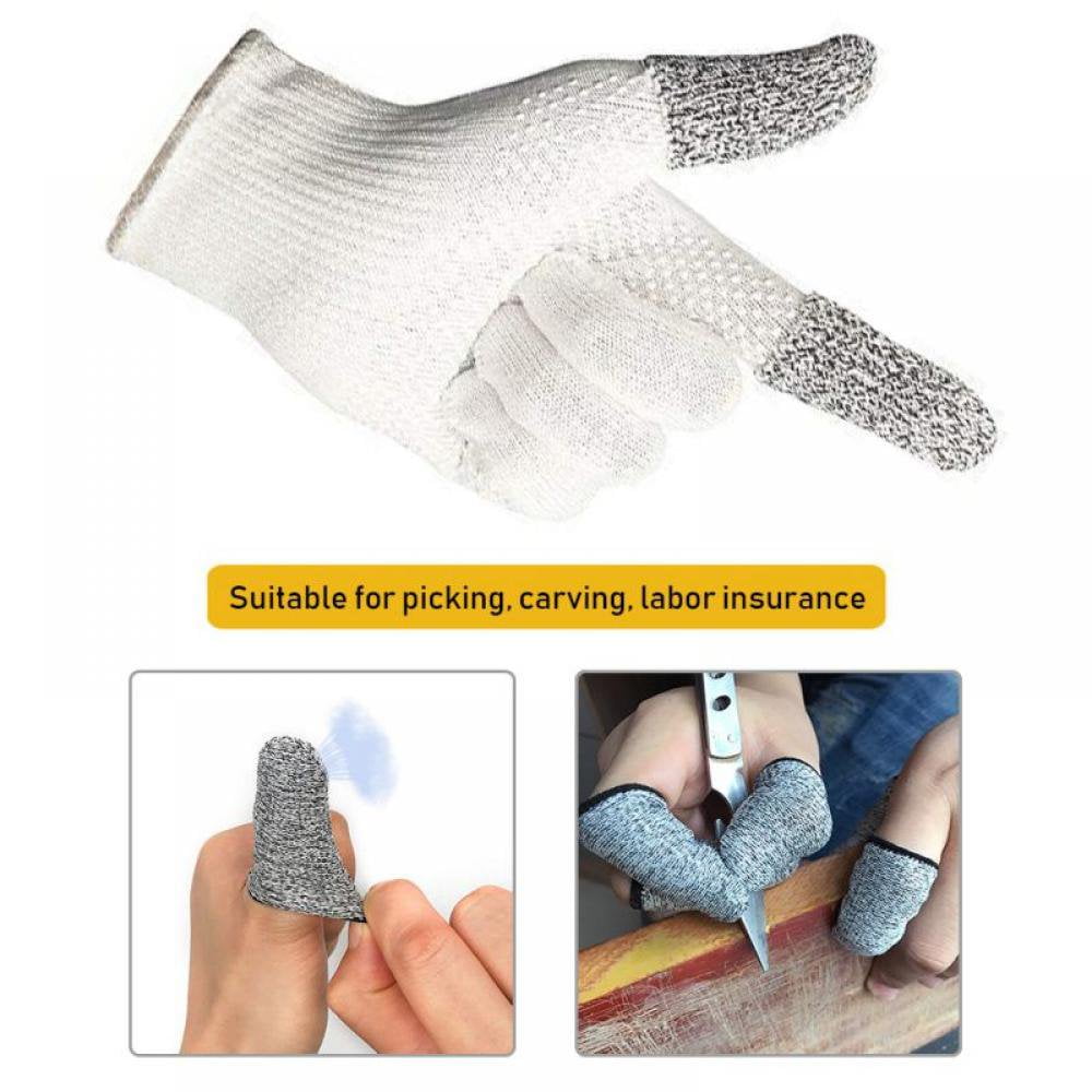10PCS Silicone Finger Protectors - Waterproof Cots For Cuts, Crafting, Thumb & Finger Injuries (Nude)