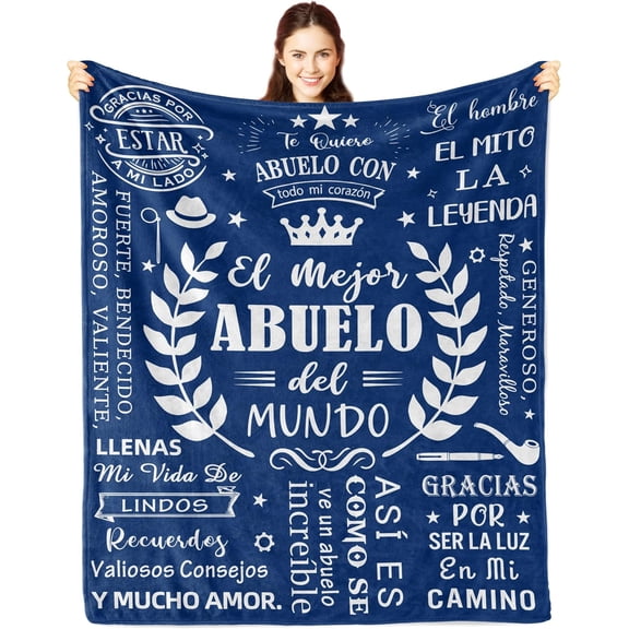 Nicetous Abuelo Gifts Abuelo Blanket 50x60in Regalos para Abuelo Abuelito Abuelito Gift Mejor Abuelo del Mundo Gifts for Abuelo Abuelo Blanket Spanish Abuelo Birthday Gifts