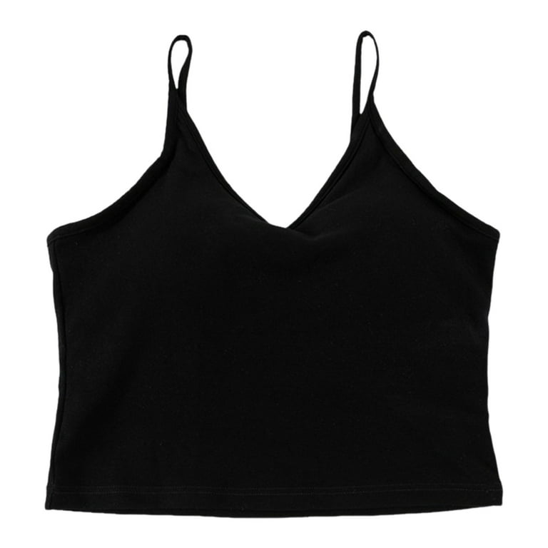 TGPMGRZ Camisole with Built in Bra Spaghetti Strap Padded Tank