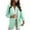 Mint Green, variant on jsaierl Womens Ladies Solid Turn Down Collar Jacket Long Sleeve Coat Outerwear Blazer