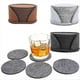 thumbnail image 3 of 50 Posavasos Redondos de Fieltro para Mesa de Comedor, Almohadilla Protectora Resistente Al , Tapete para Tazas, Café, Té, Bebida Caliente, Mantel Individual, Gris, 3 of 5