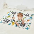 thumbnail image 2 of White Cartoon Dinosaurs Motivational Pattern Blanket,Comfortable Soft Flannel Throw Blanket,All Season,Warm Lightweight Blankets for Sofa Bed Couch Living Room Chair,30"x40", 2 of 4